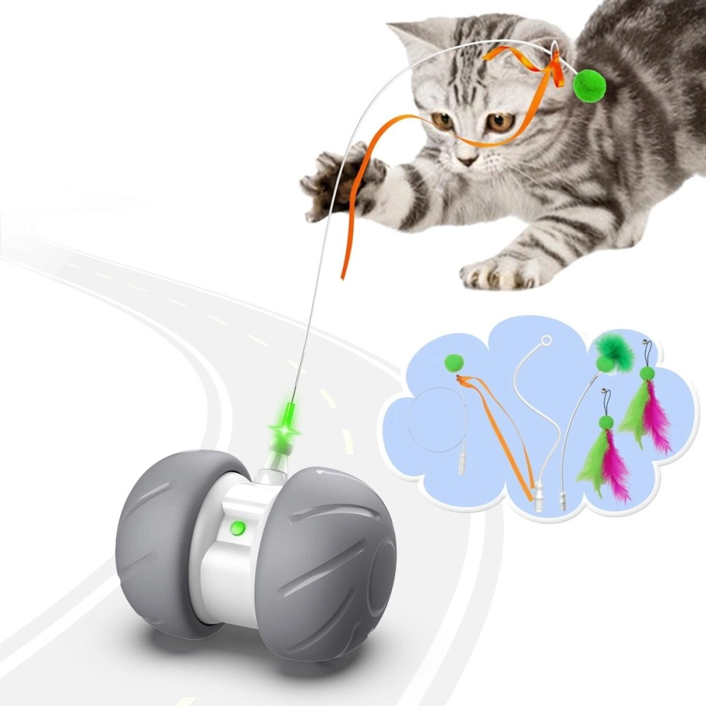 BENTOPAL Automatic Cat Toys Interactive Cat Feather Toys, Pet Exercise Toys, Electric Cat Toys for Indoor Cats/Kitten with Feather (Auto Cat Toy)