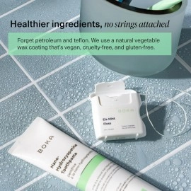 Boka Ela Mint Woven Dental Floss, Made from Natural Vegetable Wax, Teflon-Free and Petroleum-Free, 30 Yards of Waxed Floss (Pack of 1)