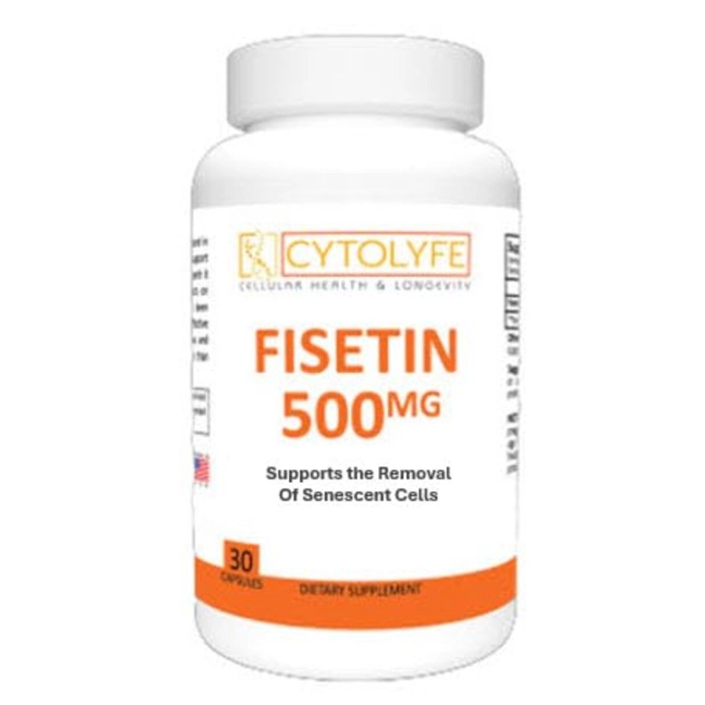 CYTOLYFE Fisetin 500mg 98% Pure Fisetin 500mg Therapeutic Dose 30 Capsules Senolytic Activator Anti-Aging Longevity