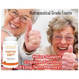 CYTOLYFE Fisetin 500mg 98% Pure Fisetin 500mg Therapeutic Dose 30 Capsules Senolytic Activator Anti-Aging Longevity