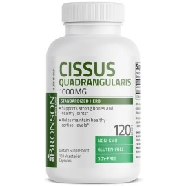 Bronson Cissus Quadrangularis Extract 1000 mg Capsules - Strong Bones & Healthy Joints - Non-GMO, 120 Vegetarian Capsules