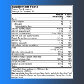 One A Day Mens 50+ Gummies Advanced Multivitamin with Brain Support, Super 8 B vitamin complex, 110 Count