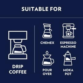 Lavazza Dek Filtro Whole Bean Coffee Medium Roast 1.1LB Bag,Authentic Italian, Blended and roasted in Italy, Roasted cereals and barrique aromatic note, Nut Free