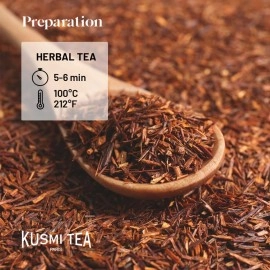 Kusmi Tea - Infusion Bio Feel Zen - Herbal mix and apple, orange-caramel aroma - organic rooibos infusion without theine, in bulk - 100g Metal Tin