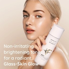 THANKYOU FARMER Rice Pure Essential Toner 200ml - Korean Rice Milky Toner, K-Beauty Skincare, Niacinamide, Vegan