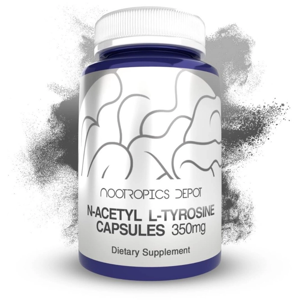 Nootropics Depot N-Acetyl L-Tyrosine Capsules | 350mg | 240 Count | NALT | Amino Acid Supplement | Natural Supplement | Supports Memory, Learning and Focus | Supports Healthy Stress Levels