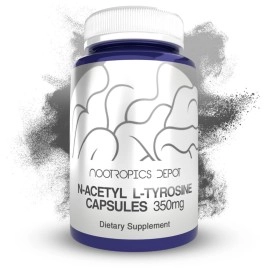 Nootropics Depot N-Acetyl L-Tyrosine Capsules | 350mg | 240 Count | NALT | Amino Acid Supplement | Natural Supplement | Supports Memory, Learning and Focus | Supports Healthy Stress Levels