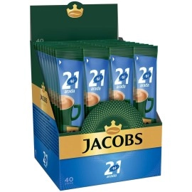 Jacobs 2 in 1 Unsweetened Instant Coffee - 40 sticks