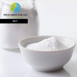 Prescribed For Life BHT Powder | Powdered Butylated Hydroxytoluene for Food Preservation | Vegan, Gluten Free, Non GMO, Unbleached, Soy Free (4 oz / 113 g)