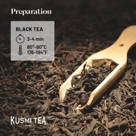 Kusmi Tea - Earl Grey - Organic Earl Grey black tea with bergamot essential oil - Metal tea tin 100g - Capacity for about 50 cups