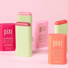 Pixi On-the-Glow Blush - Ruby, Hydrating Tinted Moisture Blush Stick with Ginseng, Aloe Vera & Fruit Extracts, For Cheeks & Lips, 19g / 0.6oz, Paraben-Free