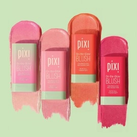 Pixi On-the-Glow Blush - Ruby, Hydrating Tinted Moisture Blush Stick with Ginseng, Aloe Vera & Fruit Extracts, For Cheeks & Lips, 19g / 0.6oz, Paraben-Free