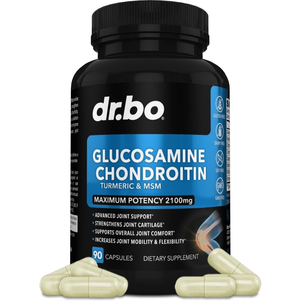 Glucosamine Chondroitin MSM Turmeric - Joints Health Supplement 2100mg Knee Bone & Joints - Joint Support Supplement Pills Advanced Glucosamine Sulfate Capsules Joint Supplements for Men Women Adults