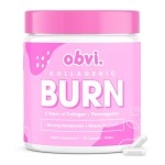 Obvi Collagen Burn, Collagenic Fat Burner, Thermogenic Fat Burner for Weight Loss, Weight Management, Boost Energy and Focus, Youthful Skin and Hair (30 Servings,120 Capsules)