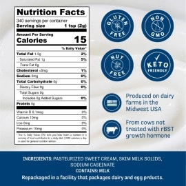 Judee\'s Gluten Free Heavy Cream Powder - 1.5lb (24oz) Resealable Pouch | 100% Non-GMO, Keto-Friendly, Preservative-Free, Gluten-Free & Nut-Free | Healthy Coffee Creamer | Made in the USA