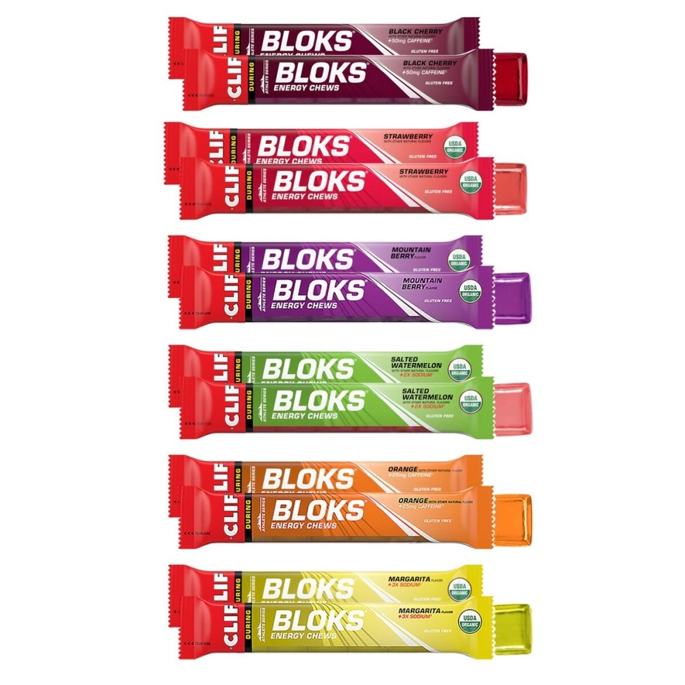 Clif Bloks - Energy Chews - Best Sellers Variety Pack - Non-GMO - Plant Based Food - Fast Fuel for Cycling and Running - Workout Snack - Value Pack (2.1 Ounce Packet, 12 Count) (Assortment May Vary)