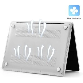 EooCoo Case Compatible with MacBook Pro 13 inch M2 2024 2023 2022-2016 Release M1 A2338 A2289 A2251 A2159 A1989 A1706 A1708 Protective Hard Case with Keyboard Cover, Screen ProtectorCrystal Clear