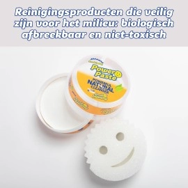 Scrub Daddy Power Paste, All Purpose Cleaning Product - Cleaner for Oven, Glass, Kitchen, Shower Door Screen, Hob, Tile, Stove & More - with Scrub Mommy Sponge,white,2 Count (Pack of 1),SDPWR