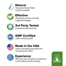 Graminex Pollimmune 500mg Beta 1,3 / 1,6 Glucan (Baker\'s Yeast) and Flower Pollen Extract Antioxidant Formula, Natural Immune System Support Supplement & Energy Booster - 90 Vegetarian Capsules