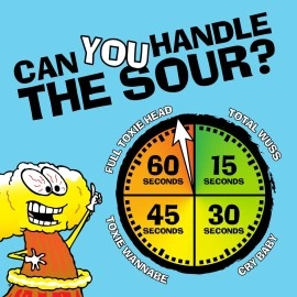 TOXIC WASTE - Nuclear Fusion Hazardously Sour Candy - Raspberry-Lemon, Pineapple-Passionfruit, Grape-Strawberry, Banana-Blueberry, & Orange-Apple Flavors - 1 lb. Bag