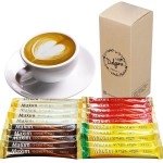 LENUE Korean 3 in 1 Instant Coffee Variety Sample Packets with Gift Box Set, Camping Essentials, Maxim Instant Coffee Mix Combination 20 Sticks