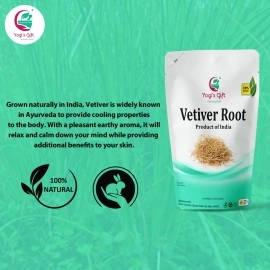 YOGIS GIFT - Celebrating health VETIVER Root 4 oz(114 Grams) | Great Aromatic Roots | 100% Pure and Natural Mesmerizing Fragrance | Product of India | Non-GMO, Vegan | |