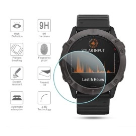 Suoman 4-Pack Screen Protector, 2.5D 9H Hardness Tempered Glass for Garmin Fenix 6X Pro/ 6X Pro Solar/ 6X Sapphire Smartwatch
