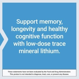 Life Extension Lithium 1000 mcg - for Brain Health, Anti-Aging & Longevity - Memory & Cognition, Mood Support Supplement -Once Daily - Gluten-Free, Non-GMO - 100 Count