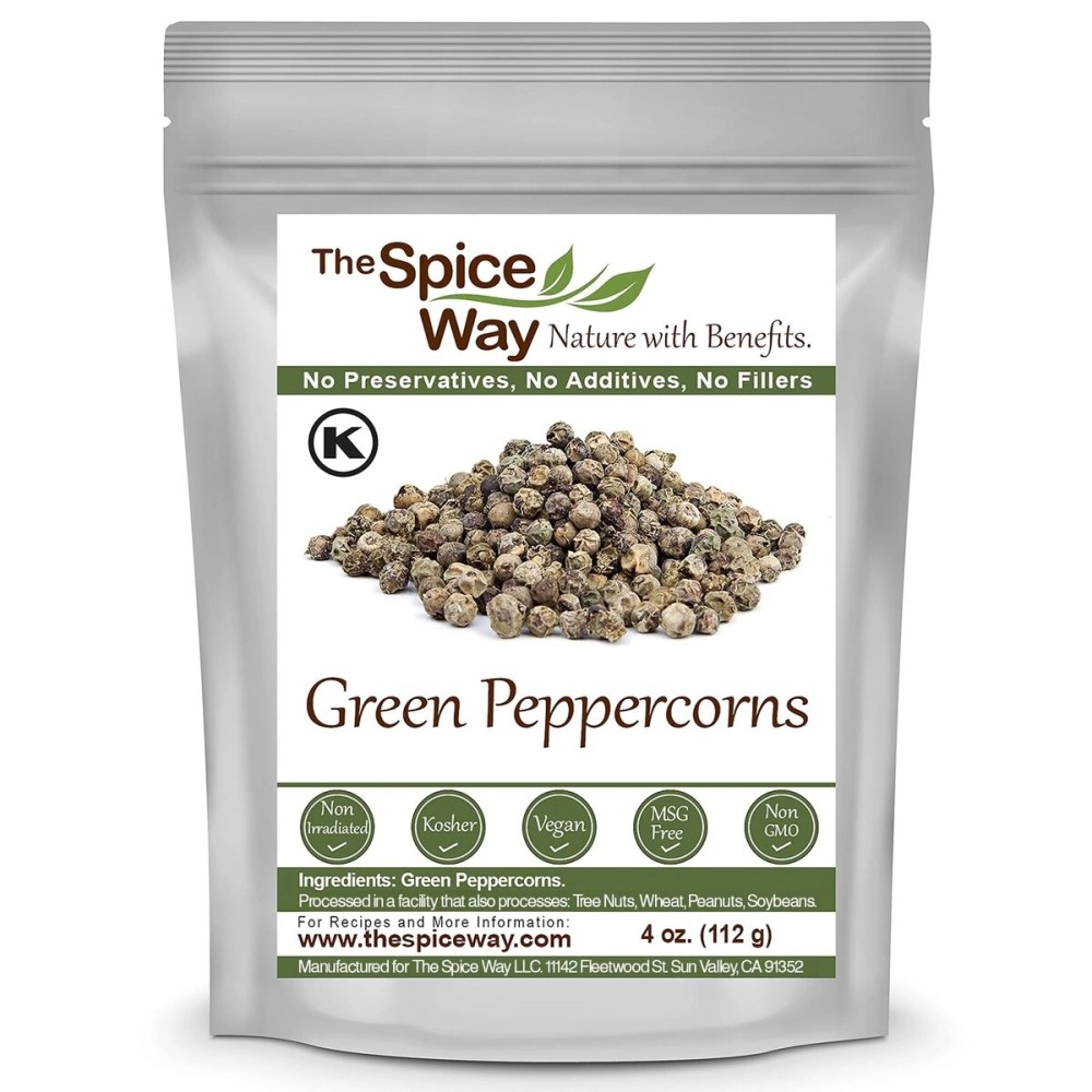 The Spice Way Green Peppercorns - 4 oz