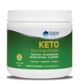 Trace Minerals Keto Electrolyte Powder, Lemon Lime - 330g