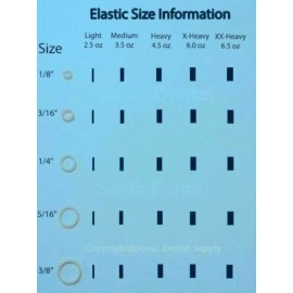 5/16 Inch Orthodontic Elastic Rubber Bands - 100 Pack - Clear Latex Free, Heavy 4.5 Ounce Small Rubberbands, Braces, Dreadlocks Hair Braids, Teeth Gap, Packaging, Crafts - Sonic Dental - Made in USA