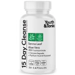 Youth & Tonic 15 Day Cleanse: Gut Health and Colon Detox to Break The Plateau, Helps with Belly Bloat, Regularity, and for Feeling Lighter and More Energized for Men & Women, Made in USA, 30 Pills