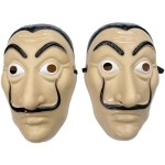 AMARONE Money robbery mask salvador Dali Cosplay halloween Dali mask Realistic Movie Prop Face Mask 2pack