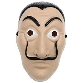 AMARONE Money robbery mask salvador Dali Cosplay halloween Dali mask Realistic Movie Prop Face Mask 2pack