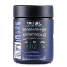 InnoSupps Inno Supps Night Shred - Night Time Fat Burner and Natural Sleep Support - Appee Suppressant and Weight Loss Support (60 Vegetarian Capsules)
