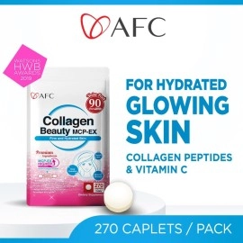 AFC Japan Collagen Beauty MCP-EX with Marine Collagen Peptide, 1.5X Better Absorption Than Other Collagen, for Anti-Aging, Skin, Hair, Nails, Bone and Joints, for Women & Men, 90 Days Supply