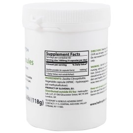 Heiltropfen Zeolite 240 Capsules | Detox | Clinoptilolite 95% | 3X Activated | Natural Mineral Dust Less-Than 2 m | 