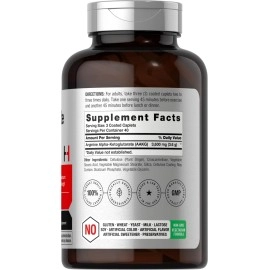 Horbach Nitric Oxide Max 3600mg | 120 Caplets | with Arginine AAKG for Men and Women | Vegetarian, Non-GMO, & Gluten Free Pre Workout Supplement | by