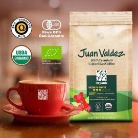 SC Products Juan Valdez Coffee Organic Cafe, 10 oz, Ground - Colombian Coffee (2 Pack)