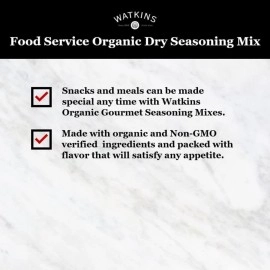 Watkins Organic Gourmet Dry Seasoning Mix, Taco, 24.0 Ounce (Pack of 6)