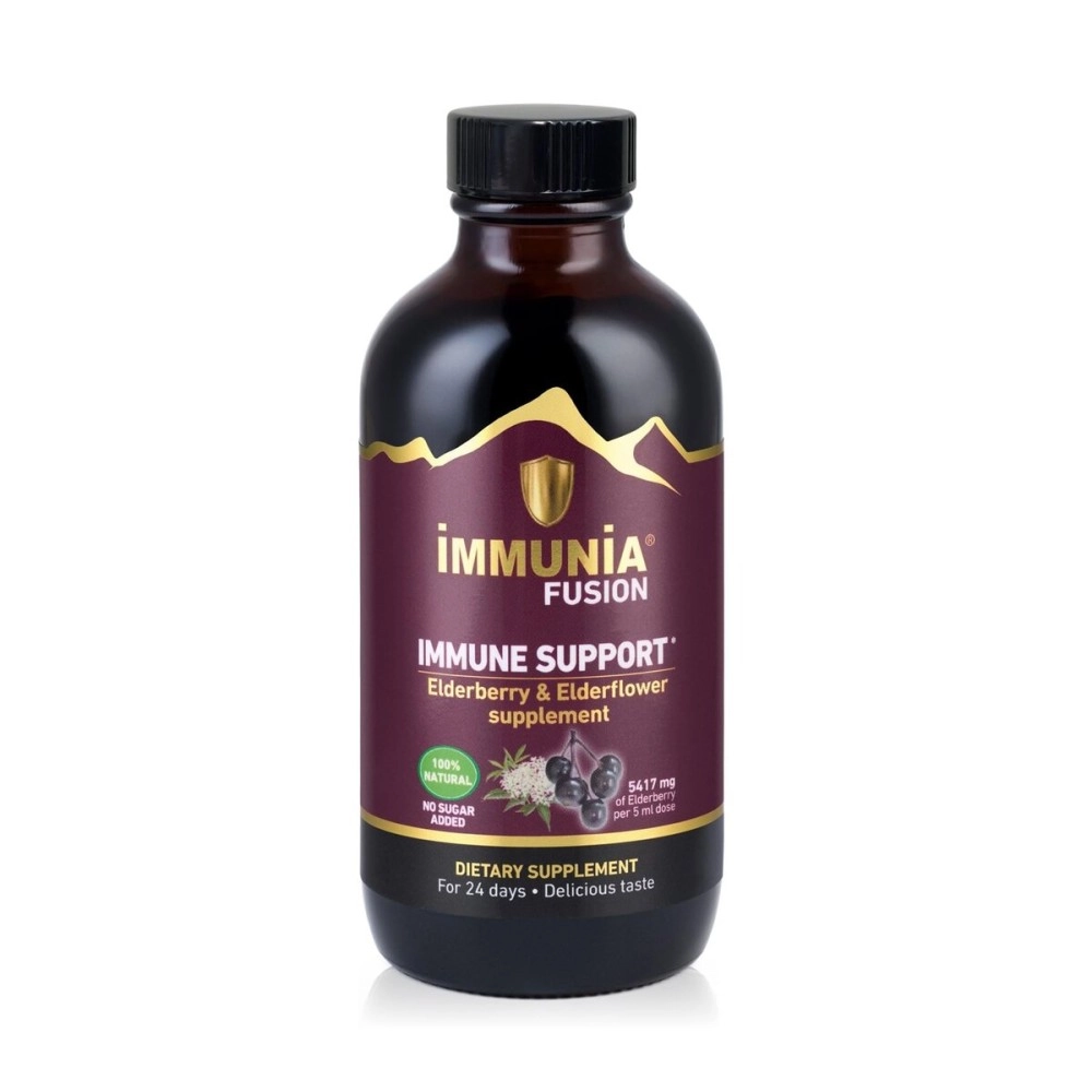 Immunia Fusion - Enhance Your Immune Support. A Powerful Formula of Elderberry, Elderflower, and antioxidant-Rich Berries. Concentrated in polyphenols. Made with Canadian Elderberries. (1-Pack)