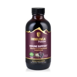 Immunia Fusion - Enhance Your Immune Support. A Powerful Formula of Elderberry, Elderflower, and antioxidant-Rich Berries. Concentrated in polyphenols. Made with Canadian Elderberries. (1-Pack)
