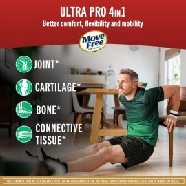 Move Free Type II Collagen, Uniflex, MSM, Manganese - Move Free Ultra Pro 4 in1 Joint Support Tablets (120 Count in a Box), Clinically Proven Joint Comfort, Helps Support Health Bones*