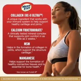 Move Free Type II Collagen, Uniflex, MSM, Manganese - Move Free Ultra Pro 4 in1 Joint Support Tablets (120 Count in a Box), Clinically Proven Joint Comfort, Helps Support Health Bones*