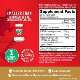 Move Free Type II Collagen, Uniflex, MSM, Manganese - Move Free Ultra Pro 4 in1 Joint Support Tablets (120 Count in a Box), Clinically Proven Joint Comfort, Helps Support Health Bones*