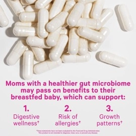 Pink Stork Lactation Probiotic - 30 Billion CFUs Multi Strain Postnatal Probiotics for Breastfeeding Women - Support Breast Milk & Gut Health, Postpartum Essentials, 30 Capsules