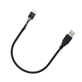 5 Pin Motherboard Header to USB A, Dupont IDC 5-Pin to USB 2.0 Male Extender Adapter Cable-2PCS(1FT)