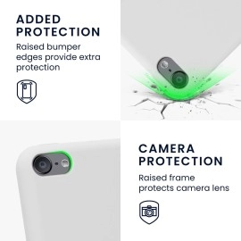 kwmobile TPU Silicone Case Compatible with Apple iPod Touch 6G / 7G (6th and 7th Generation) - Case Soft Flexible Protective Cover - White Matte