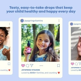 JoySpring Zinc for Kids - Kids Vitamin C and Elderberry - Liquid Zinc Drops to Boost Children\'s Defense System