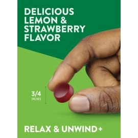 Nature\'s Truth Stress Relief Gummies for Adults | with Gaba, L Theanine, and Lemon Balm | Lemon Strawberry Flavor | Non-GMO & Gluten Free Supplement